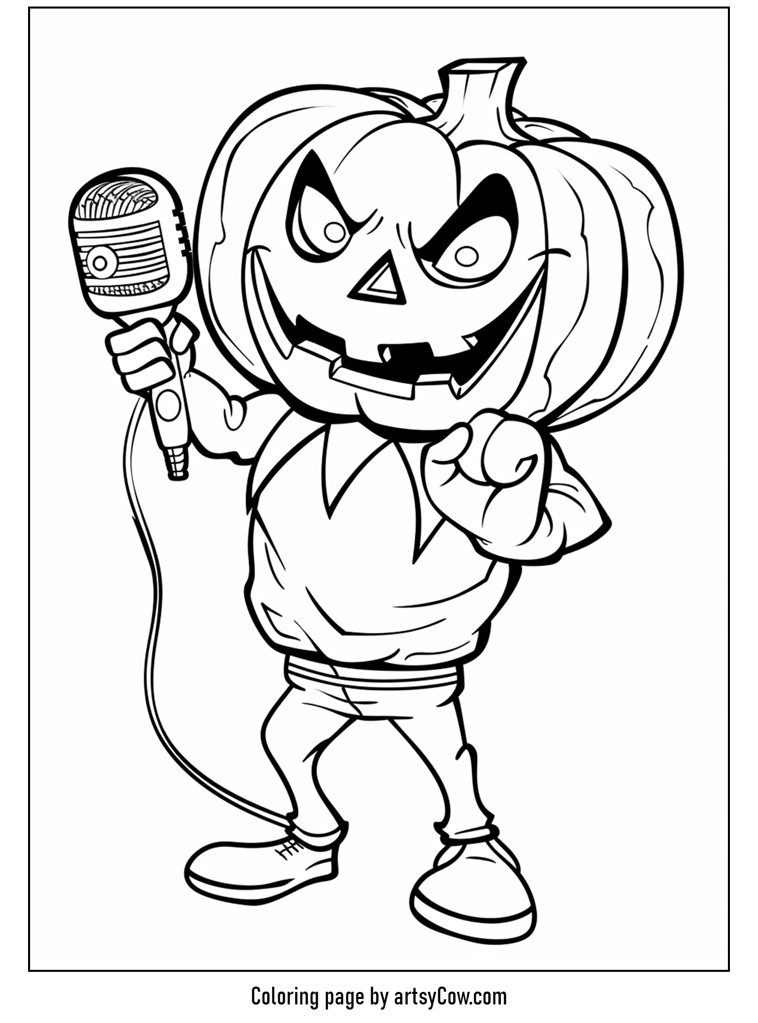 free halloween coloring pages for kids and adults, Mummy's Pumpkin Karaoke Night